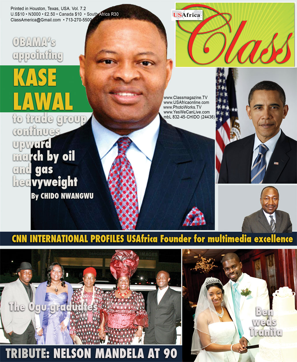 CLASSmagazine 7pt2, Kase Lawal, President Barack Obama, Chido Nwangwu, USAfrica,