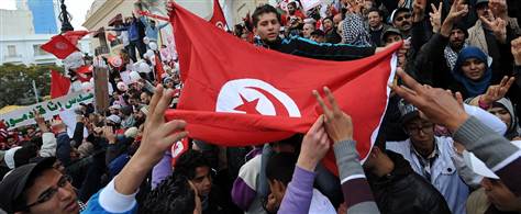 Tunisians celebrate 1st anniversary of forcing dictator Ben Ali to run away