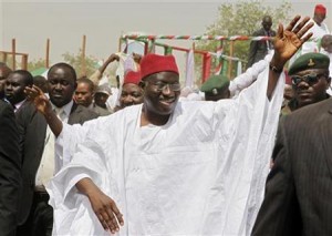 Nigeria's President Goodluck Jonathan in-kano2011.pix-by Joe Penny/Reuters