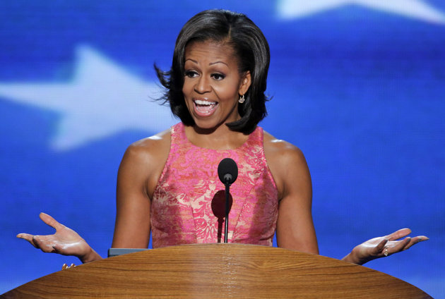 Michelle Obama brings substance, grace and teary credibility to introduce Barack.