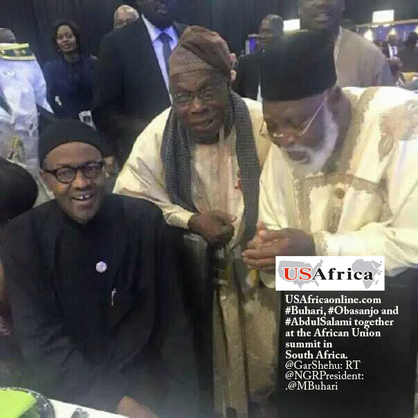 USAfrica: #Buhari, #Obasanjo and #AbdulSalami together at AU summit in South Africa