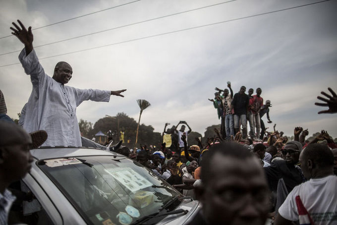 African troops move into Gambia as elected president sworn in; Gambians erupt in celebration