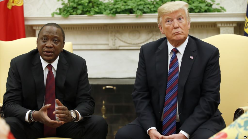 Kenya’s President returns home after meeting with Trump on trade, security