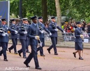 Nigerian-heritage RAF lieutenants Charles and Colin Ihe at Platinum Jubilee of Queen Elizabeth