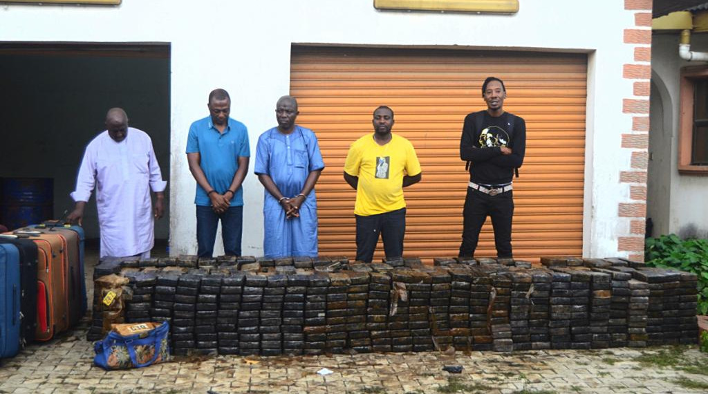 $278.2 million "biggest cocaine seizure in Nigeria’s history" announced; 4 drug barons, Jamaican, warehouse manager arrested