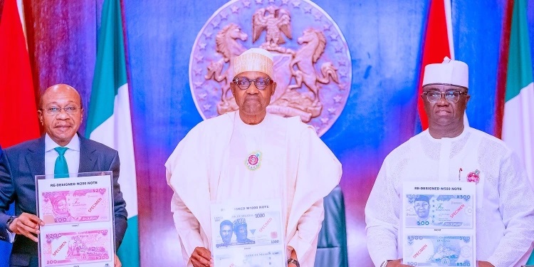 President Buhari unveils newly redesigned naira notes