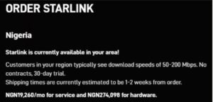 Elon Musk’s Starlink now active in Nigeria first country in Africa.