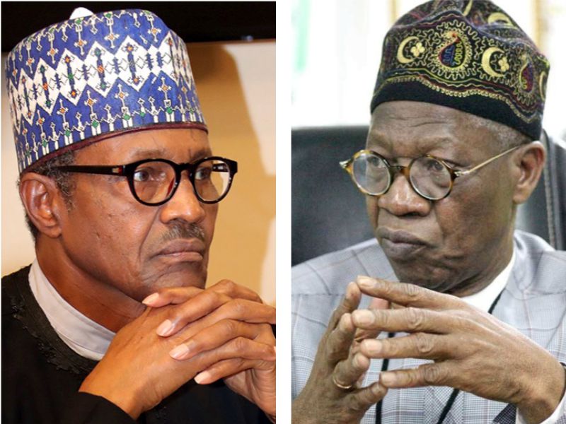 President Buhari and Lai Mohammed, hid Minister of Information