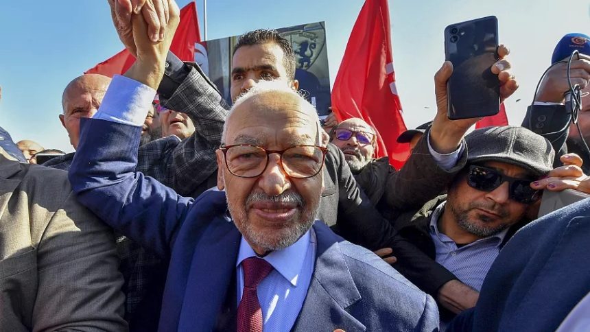 Ghannouchi, Tunisian opposition leader starts a three-day hunger strike in prison