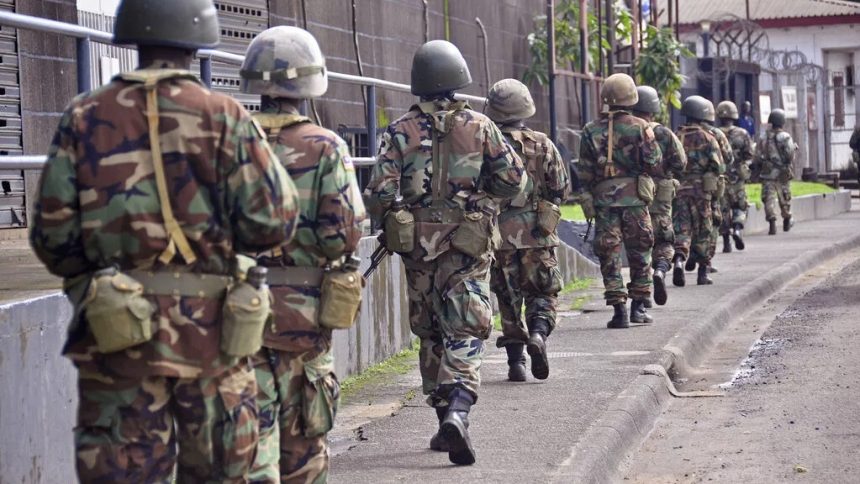 13 Sierra Leonean military officers arrested for attempting to stage a coup.