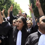 Tunisian lawyers protest arrests amid crackdown