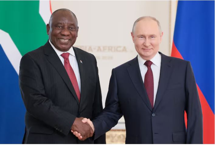 South Africa: Putin congratulates Ramaphosa on re-election