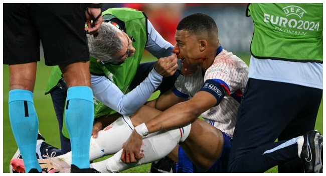 Kylian Mbappe Suffers Broken Nose in France's Euro 2024 Win Over Austria