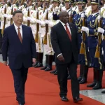 South Africa and China pledge closer cooperation as Ramaphosa begins state visit