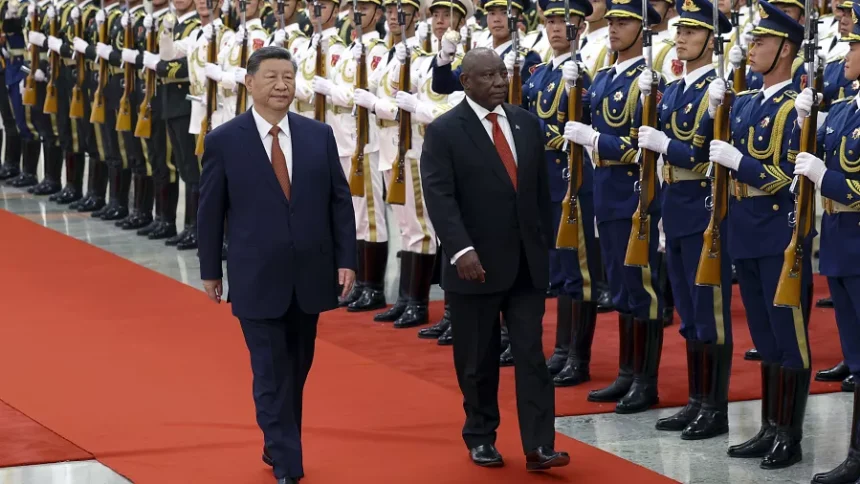 South Africa and China pledge closer cooperation as Ramaphosa begins state visit