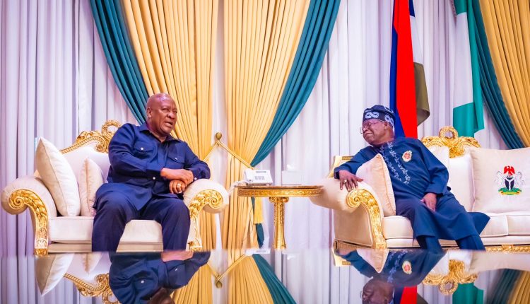 Tinubu welcomes Ghana’s President-elect Mahama in Abuja