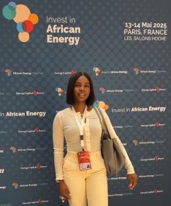 Soma Francess Okereke takes the stage in Paris on flare gas solutions.