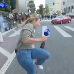 Australian Journalist struck by rubber bullet while reporting live on Los Angeles protests