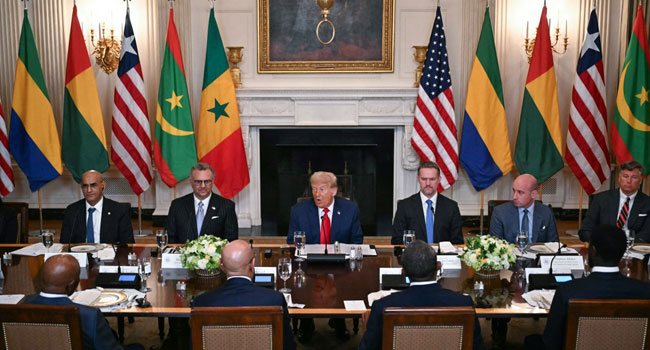 Trump praises Liberian President’s English