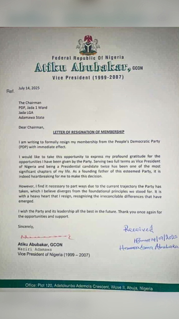 Atiku Abubakar Dumps PDP for the Third Time in Pursuit of Presidency