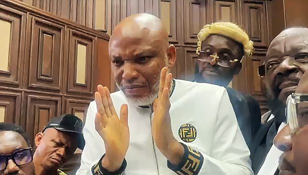 Court delivers judgment in Nnamdi Kanu’s trial amid tension and outburst