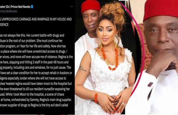 Nwoko denies beating Regina Daniels, alleges drug problem