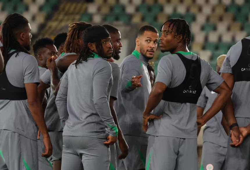 FIFA World Cup - CAF Qualifiers - Nigeria Training - Godswill Akpabio International Stadium, Uyo, Nigeria - October 13, 2025 Nigeria's William Troost-Ekong with teammates during training