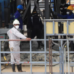 Workers work at Prospect Lithium Zimbabwe mine in Goromonzi, Zimbabwe, January 9, 2024.