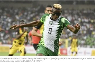 Nigeria's Osimhen scores against Tunisia to advance to 2nd round